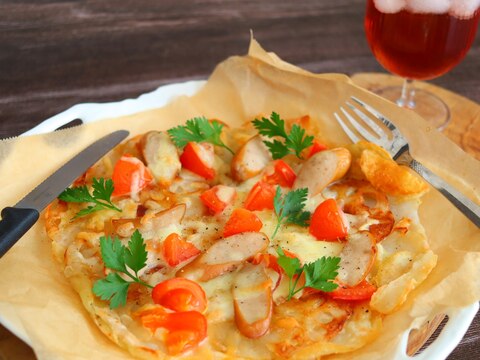 国産チーズで作る♪じゃがいも&蓮根の欲張りピザ